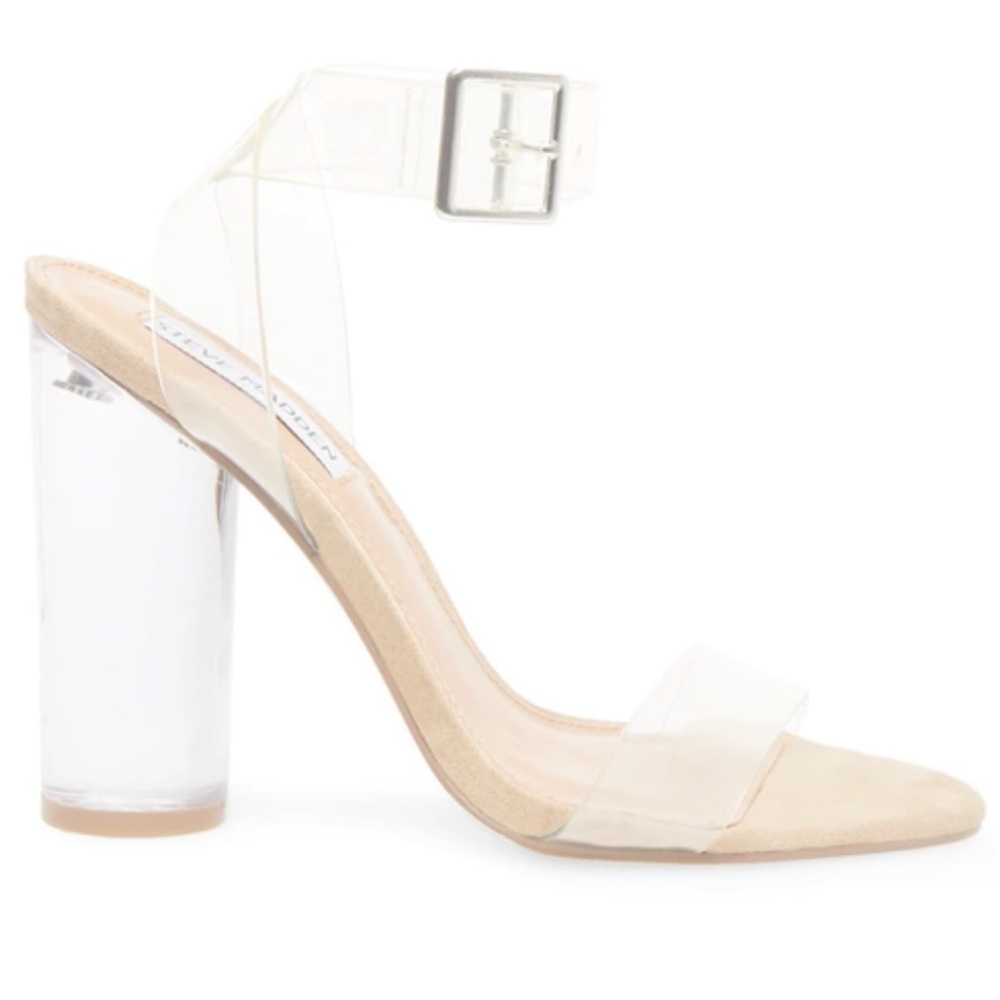 Steve Madden Clearer Clear Block Heels